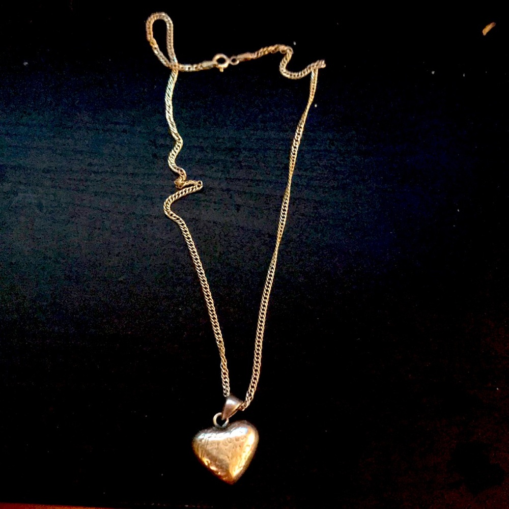 Sterling silver heart necklace